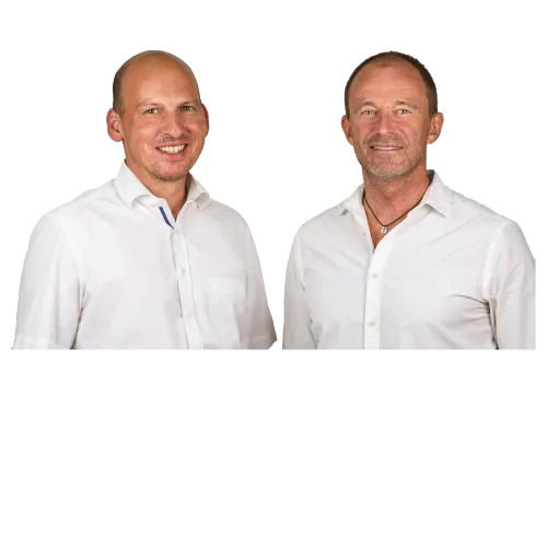 Dirk Gebhardt und Andreas Staib vor neutralem Hintergrund.