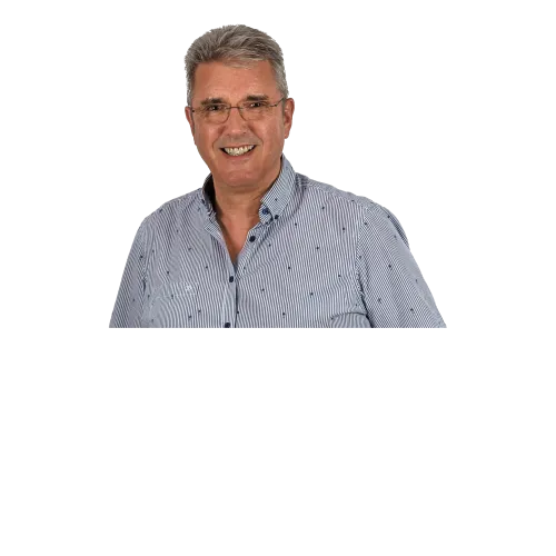 Hartmut Amolsch vor neutralem Hintergrund.