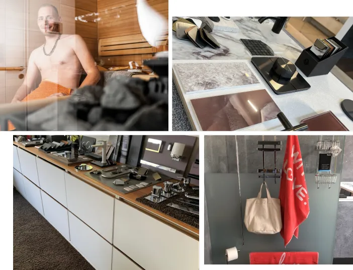 Ausstellung bei Staib. Inklusive Sauna testen