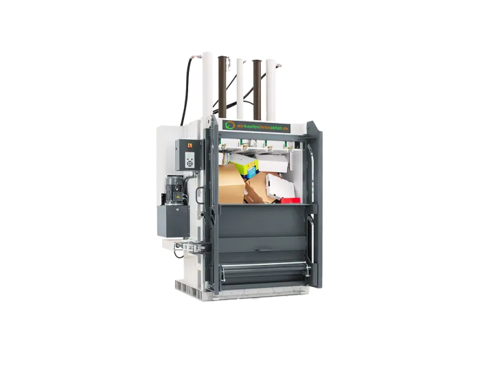 Freigestelltes Bild einer Abfallpresse des Unternehmens wirkaufenihrenabfall.de.